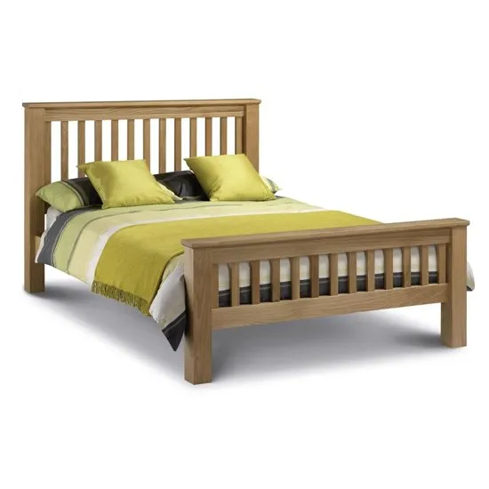 Amsterdam Wooden High Foot End Double Bed In Oak