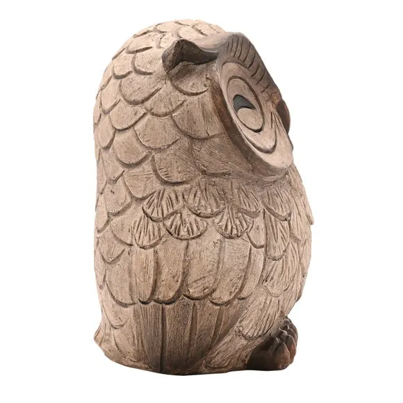 Country Living Wood Effect Sleeping Owl Ornament 4