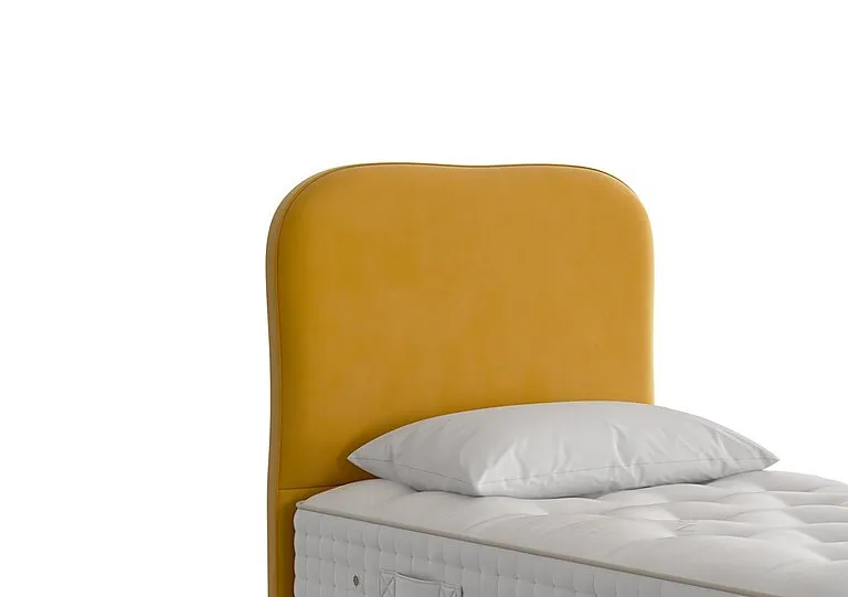 Lennox Floor Standing Headboard - Single - Plush Saffron