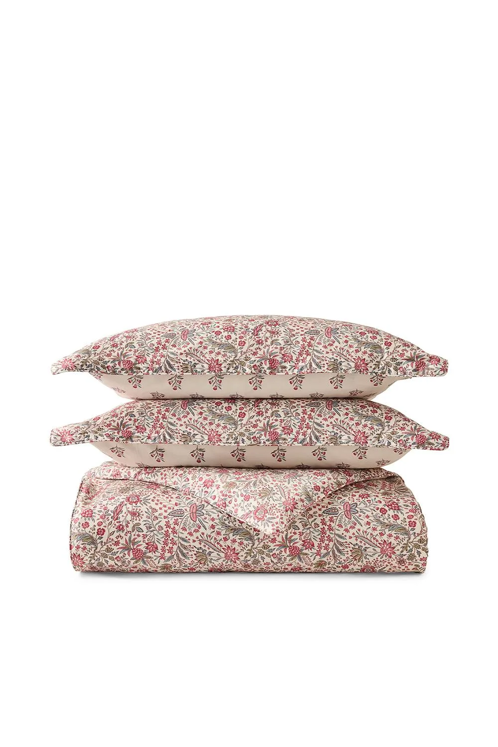 CHRISTY 'Newstead' Mulberry Reversible Cotton Sateen Duvet Cover Set in Red 3