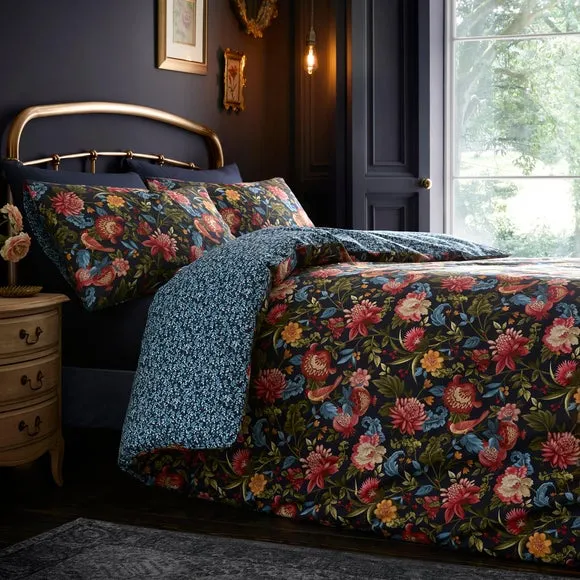 Dreams & Drapes Bejewelled 100% Cotton Duvet Cover & Pillowcase Set 1