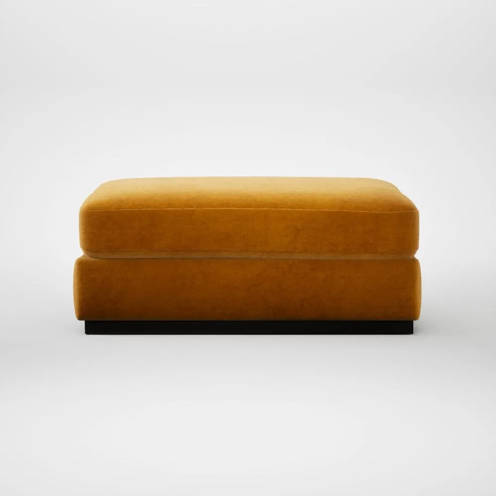 Heal's Trento Ottoman Smart Luxe Velvet Cognac 2