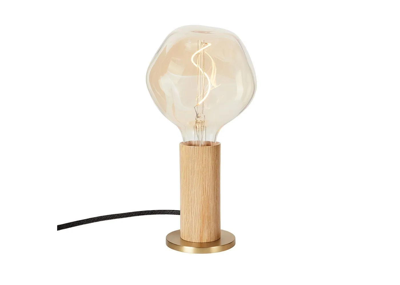 Tala Knuckle Table Lamp Oak with Voronoi I Bulb 1
