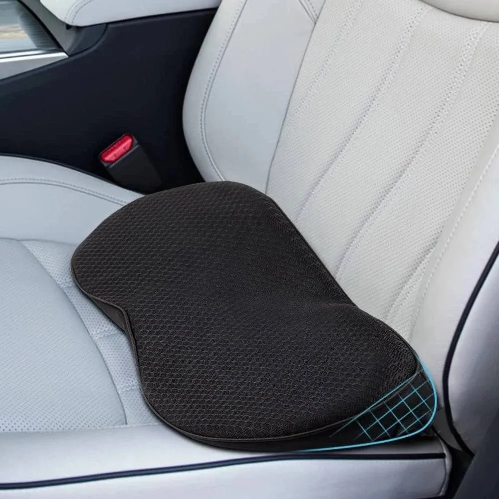 SPETLEK Memory Foam Car Cushion For Driving in Black