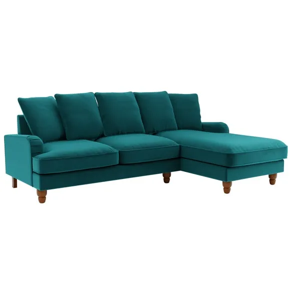 Beatrice Scatter Back Matte Velvet Right Hand Corner Sofa 3