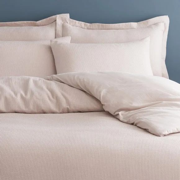 Alston Waffle Polycotton Duvet Cover and Pillowcase Set 3