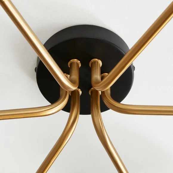 Elements Lyon 6 Light Semi Flush Ceiling Light 3