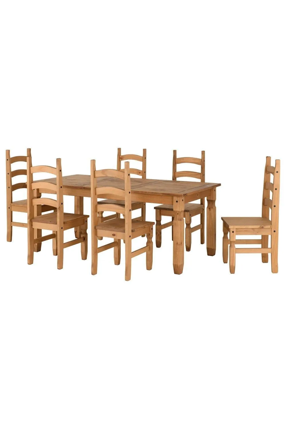 Seconique Corona 6' Dining Set in Natural 2