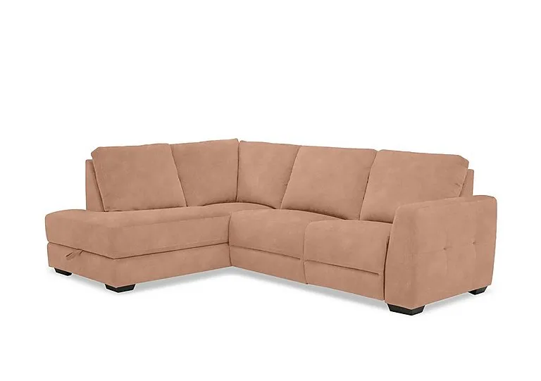 Dinky Fabric Left Hand Facing Corner Sofa with Storage Chaise End - Dexter Sand - Sofas and Armchairs - In Time for Christmas