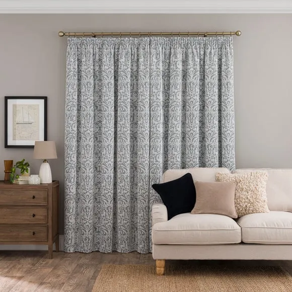 Alora Chenille Thermal Pencil Pleat Curtains 4