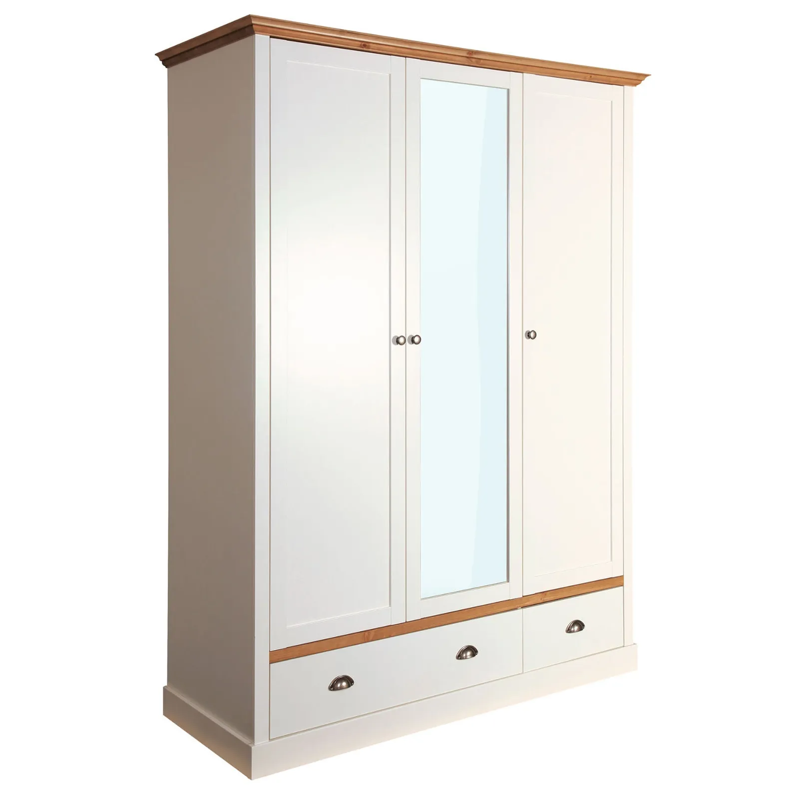 Sandringham White Triple Wardrobe White