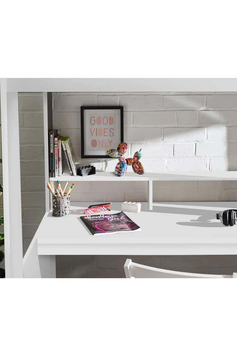 Julian Bowen Blaze Gaming Highsleeper Loft Bed with Desk in White 4