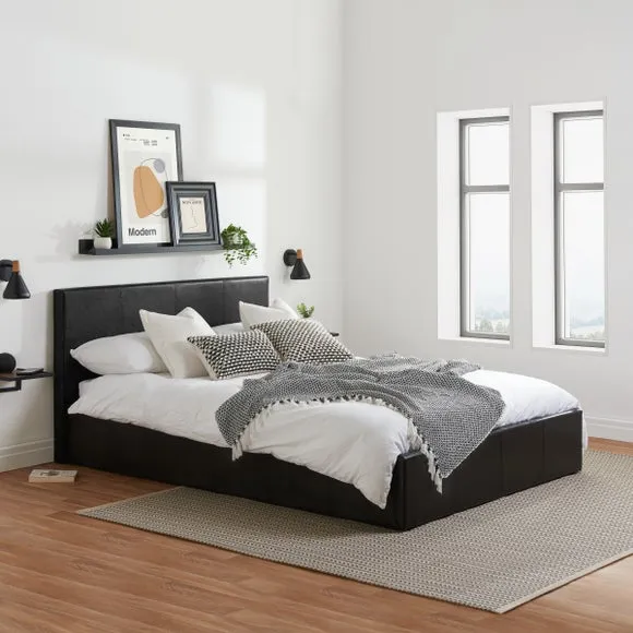 Berlin Ottoman Bed Frame, Faux Leather 1