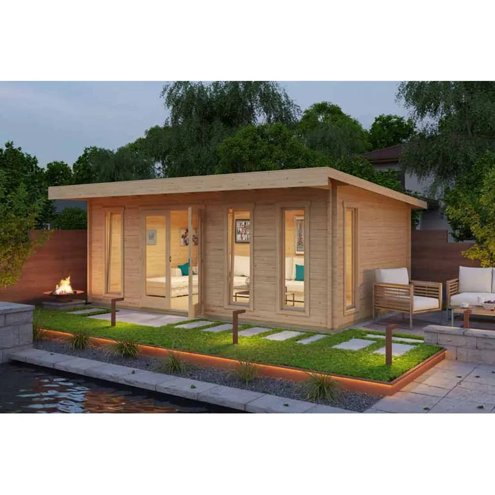 Lasita Maja Ltd Barbados 6-Log Cabin, Home Office - L628.8xW468.8xH233.7 cm in Brown