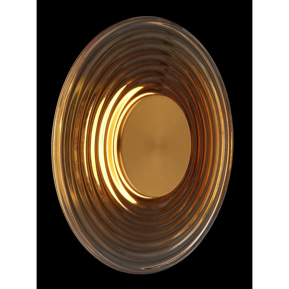 Netlighting Janell Integrated Led Wall Lamp Matt Brass Colour 3000K in Gold 3