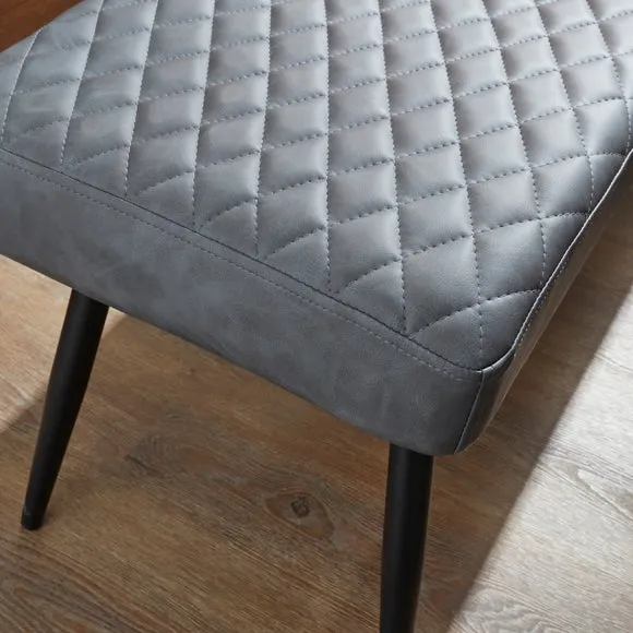 Montreal 2 Seater Dining Bench, Faux Leather, 135cm 4