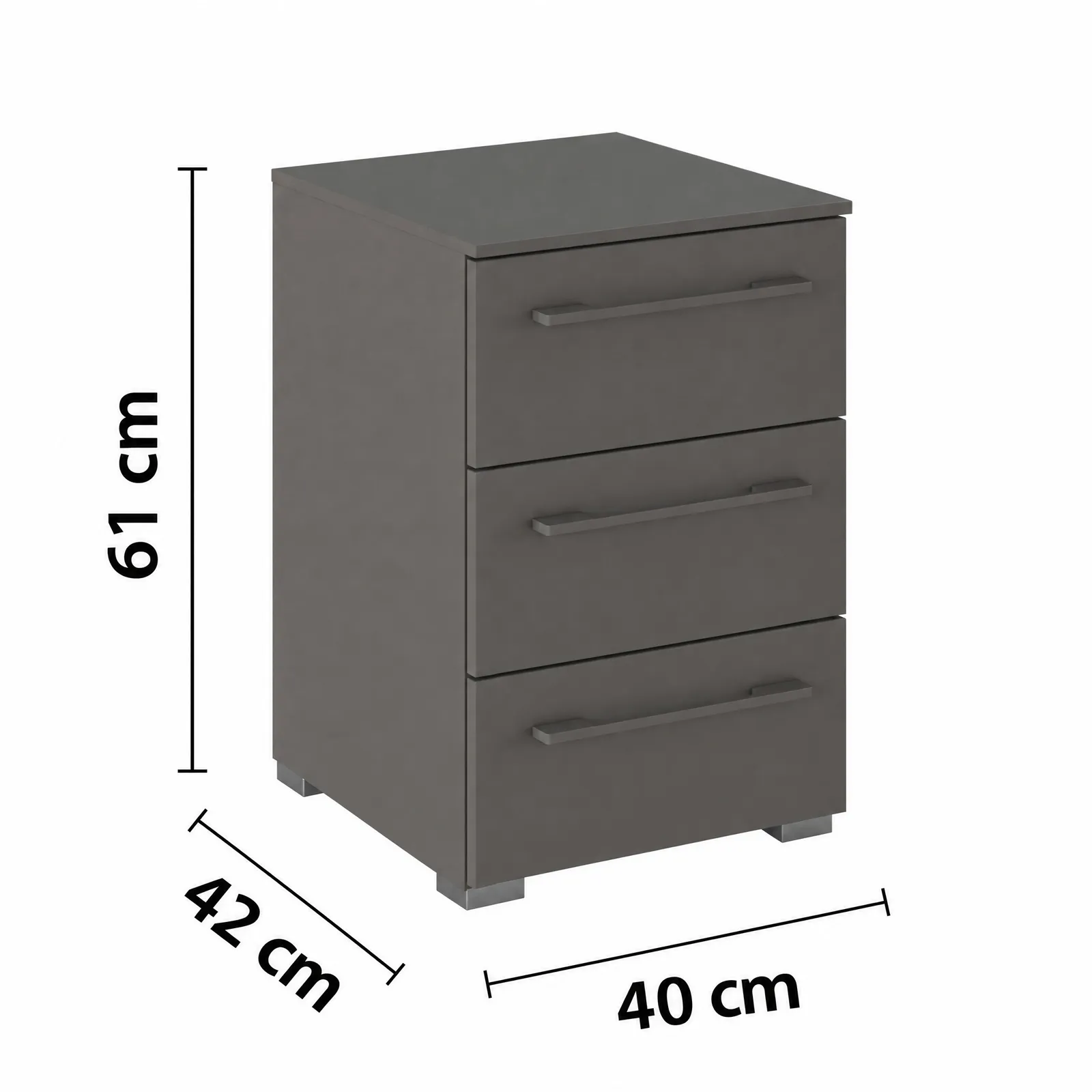 Arvada 3 Drawer Bedside 40X61X42Cm Table Wood | Barker & Stonehouse 5