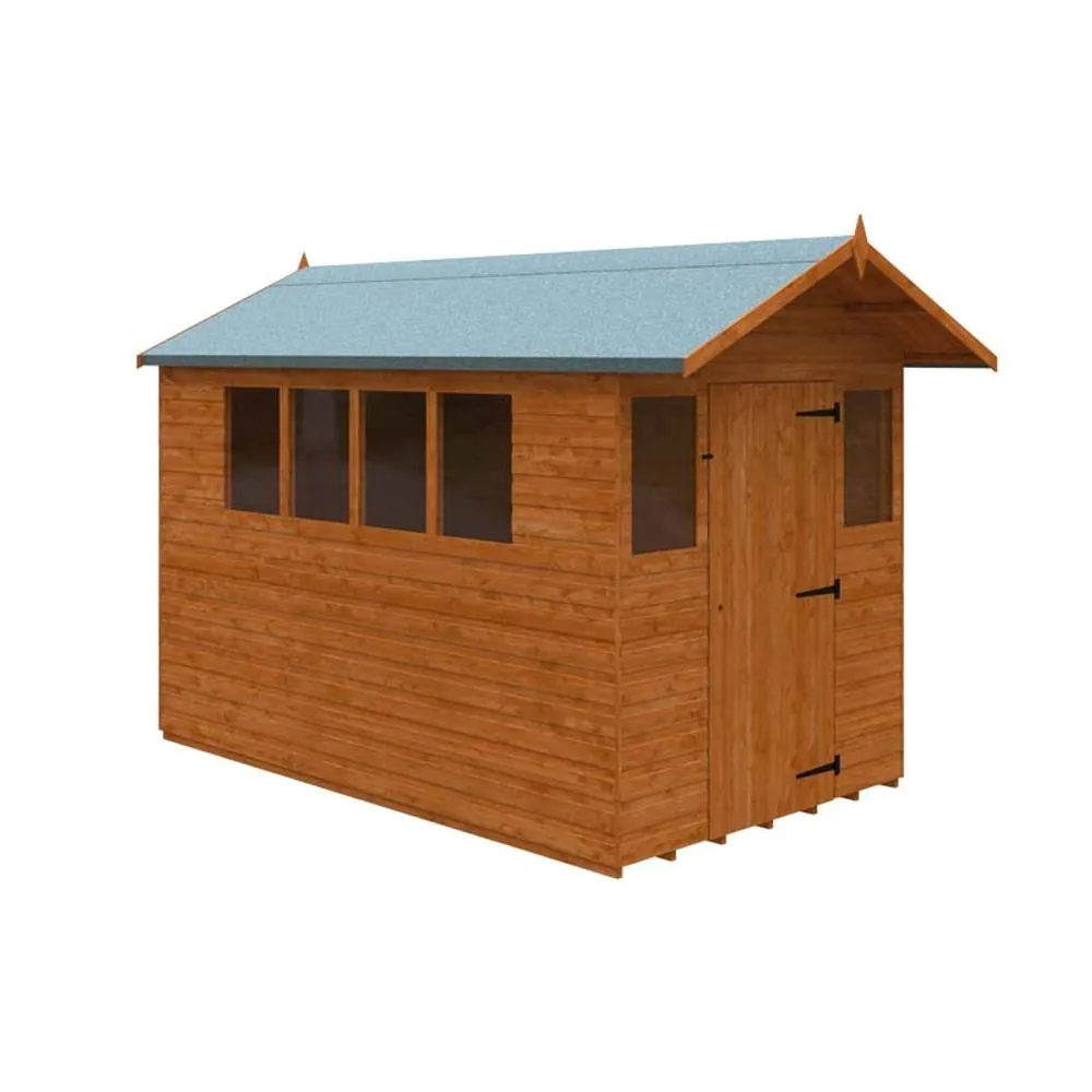 Buttercup Farm 10x6 Cabin 12mm Shed - L295xW175xH229.7 cm - Solid Wood/Softwood/Pine in Burnt Orange