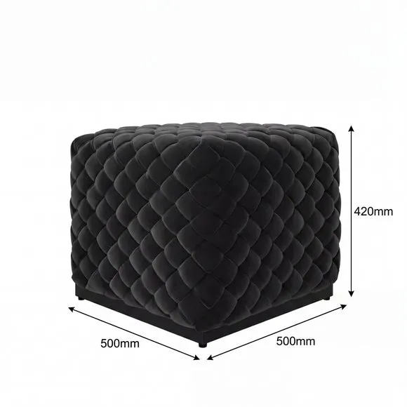 Colline Small Velvet Pouffe 5