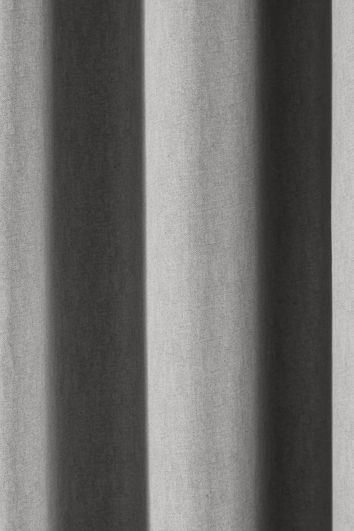 Fusion 'Cannes' 100% Cotton Black Out Plain Dyed Eyelet Curtains in Silver 3
