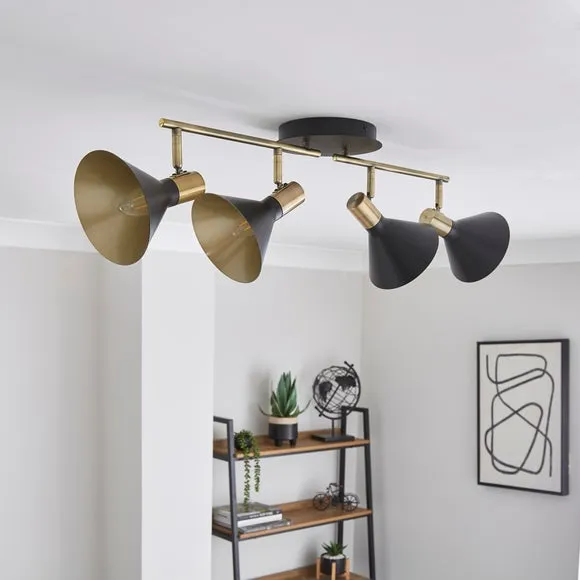 Morgan Industrial 4 Light Adjustable Spotlight Bar 3
