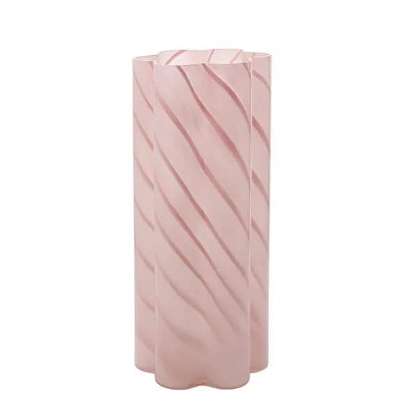 Hestia Pink Swirl Glass Vase 3