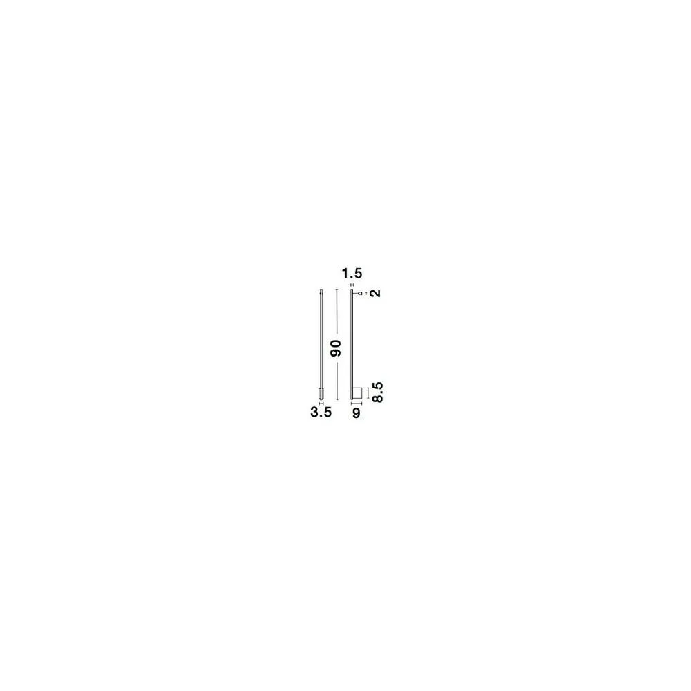 Netlighting Gropius 90cm Wall Lamp Sandy Black Aluminium LED 15W 507Lm 3000K 6