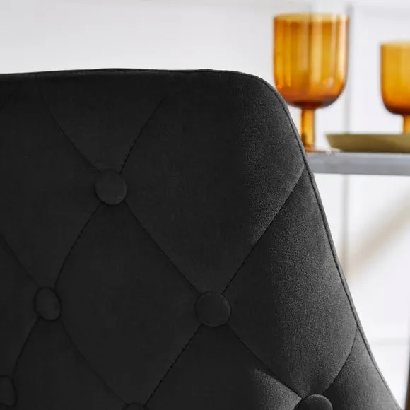 Ariana Set of 2 Dining Chairs, Velvet 4