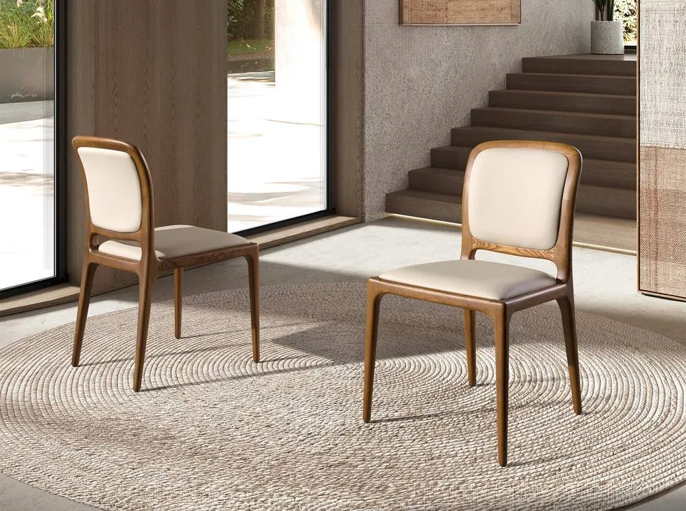 Angel Cerda Model Cream Leatherette Dining Chair 3