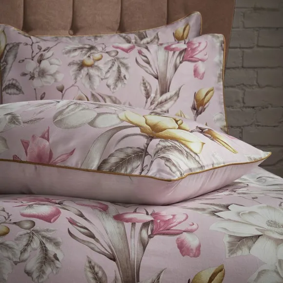 EW by Edinburgh Weavers Lavish Floral Blush 100% Cotton Sateen Pillowcase Pair 3