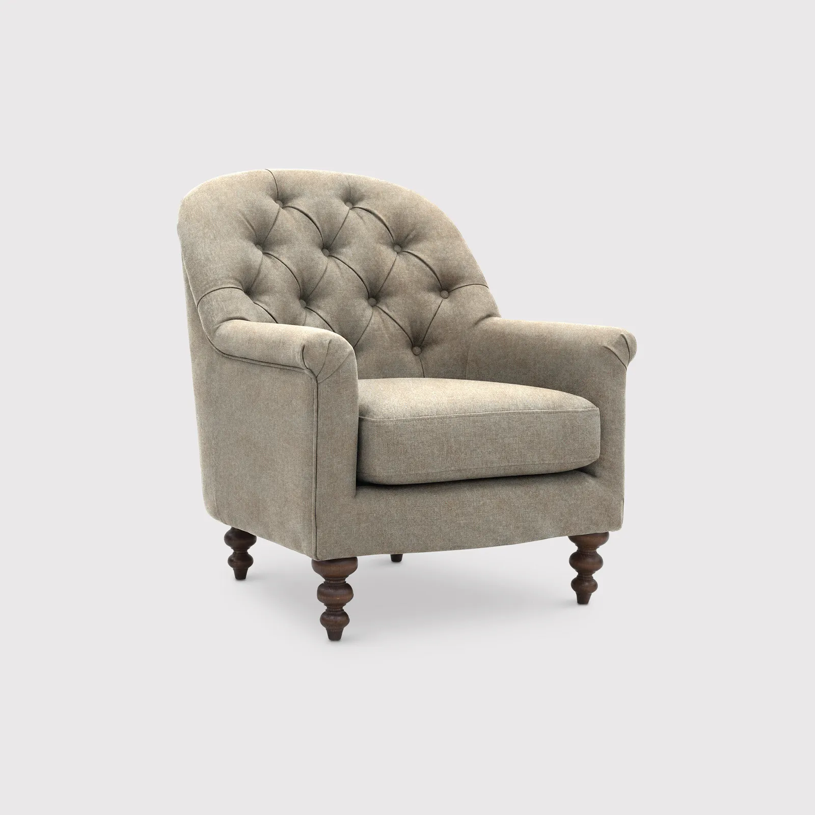 English Heritage Clover 26 Accent Armchair, Grey Fabric | Barker & Stonehouse 1
