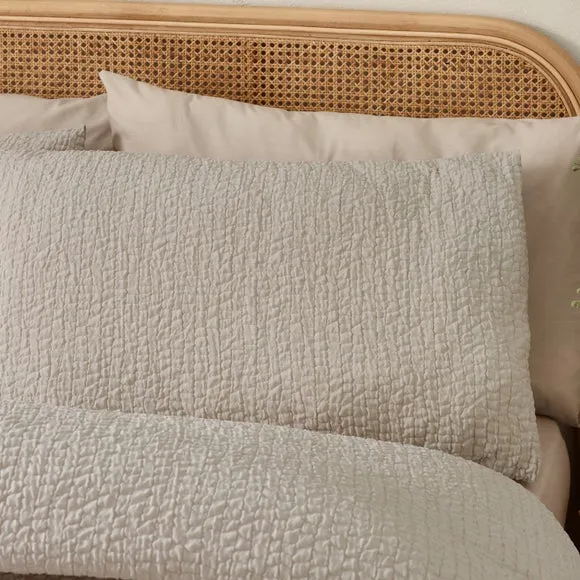 Catherine Lansfield Crinkle Seersucker Duvet Cover & Pillowcase Set 2