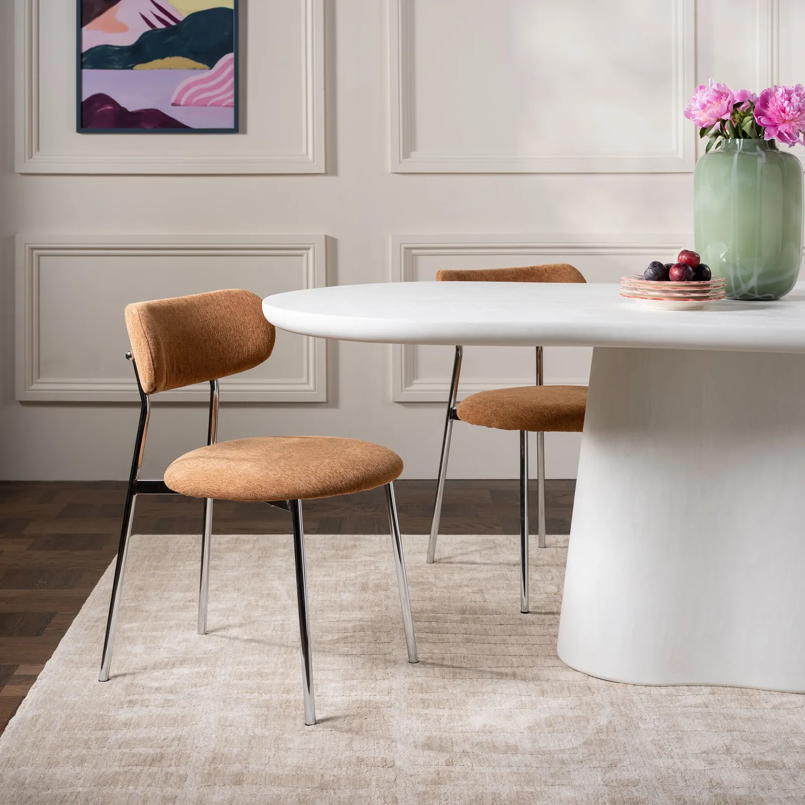 Capella Dining Table 220X110X77Cm, Round, White Wood | Barker & Stonehouse 2