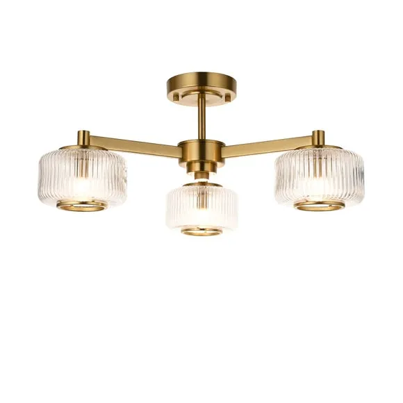 Vogue Jake 3 Light Semi Flush Ceiling Light 5