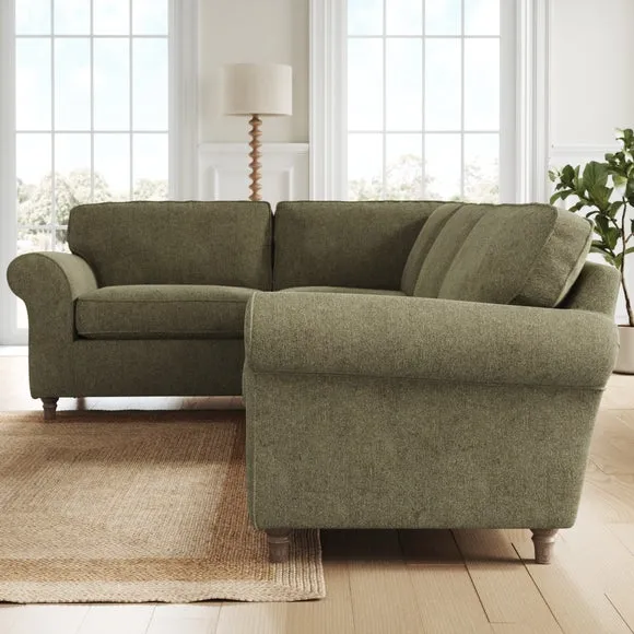 Flori Soft Chenille Corner Sofa 2