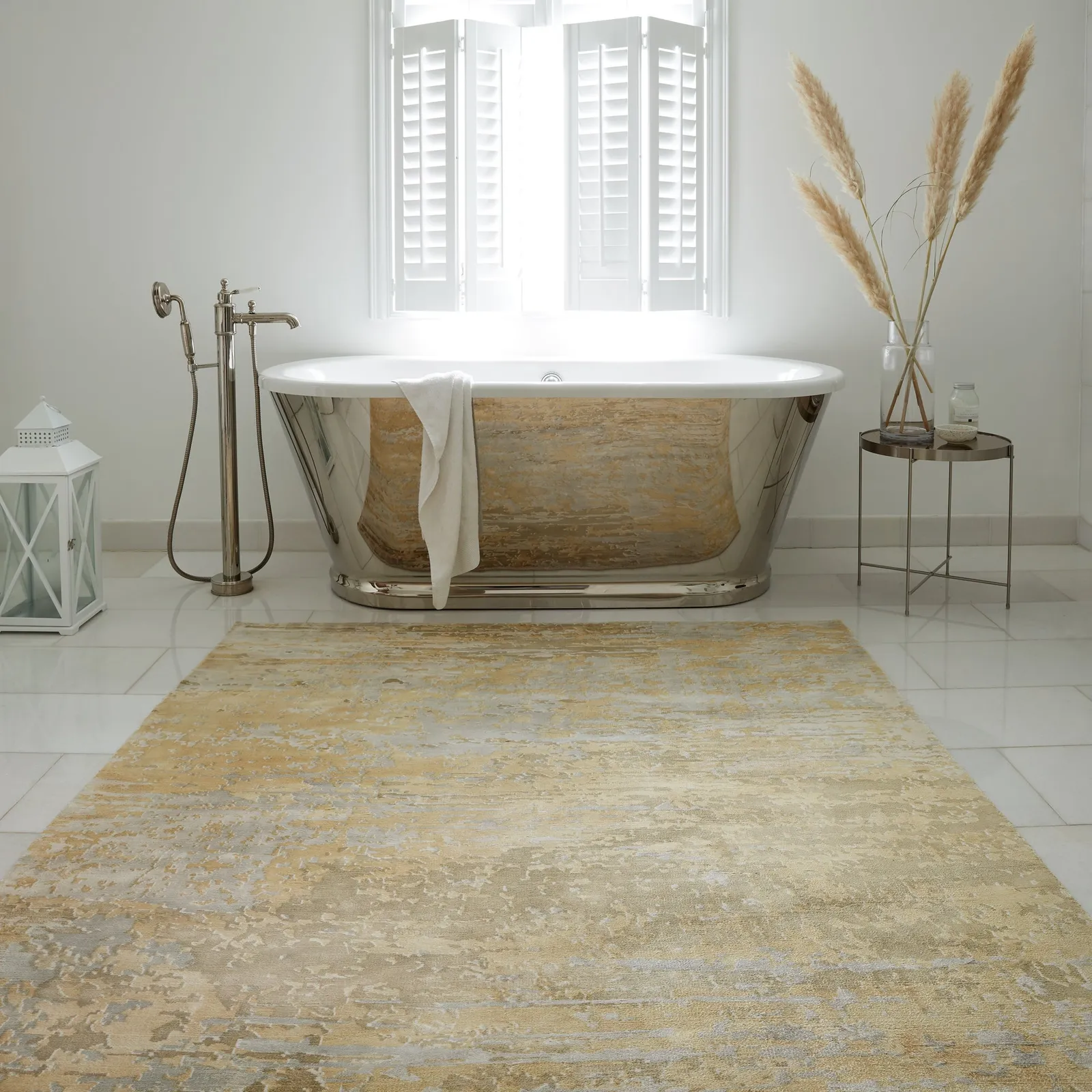 Karinna Abstract Rug Gold and Grey