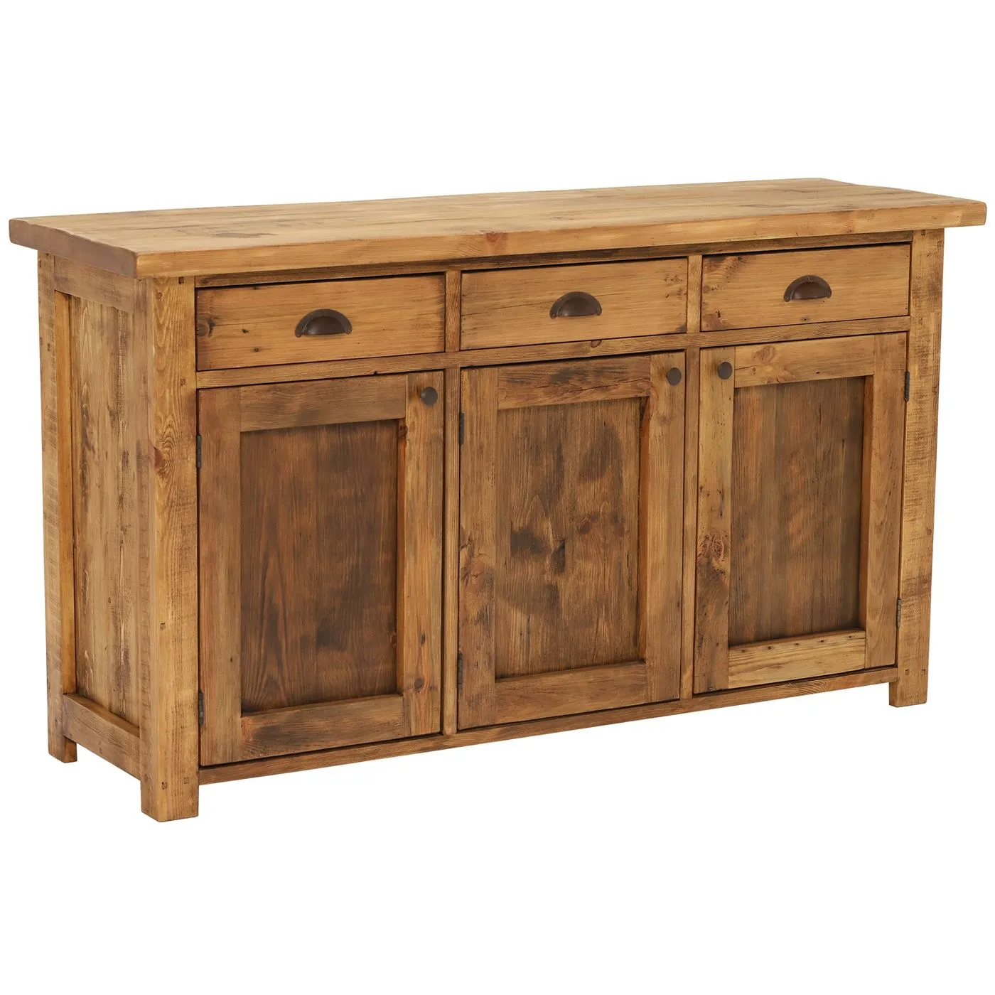 Covington Reclaimed Wood 3 Door Rustic Sideboard