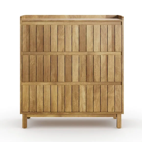 Humphrey 3 Drawer Chest, Mango Wood Effect 6