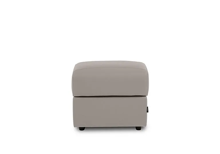 Nicole Square Leather Storage Footstool