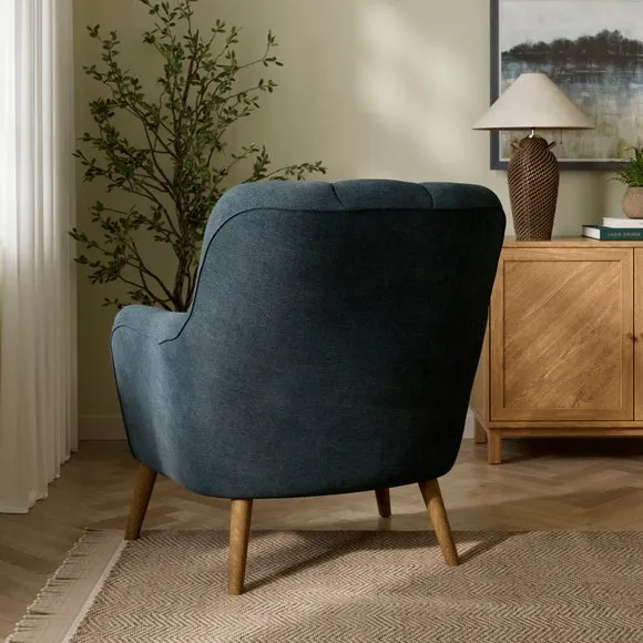 Jase Tonal Chenille Quilted Back Armchair 2