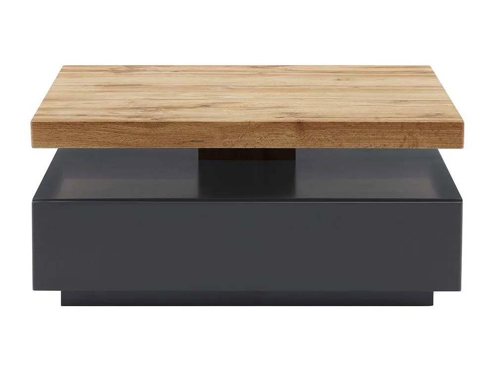 Vente-unique 1 Drawer & Swivelling Tray Coffee Table - MDF - Colour: Anthracite & in Grey 6