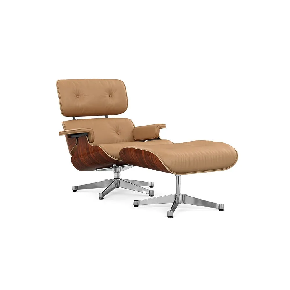Vitra Eames Lounge Chair & Ottoman Santos Palisander Clas. L60 01 Caramel Polished Base 04 1