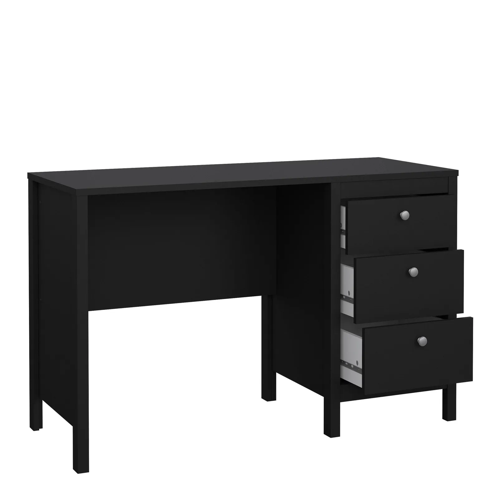 Furniture To Go Madrid Desk 3 Drawers in Black 5