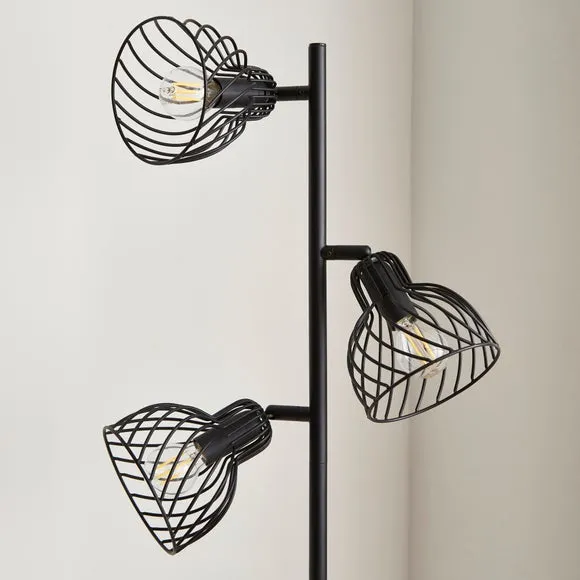 Austin Industrial Adjustable 3 Light Floor Lamp 3