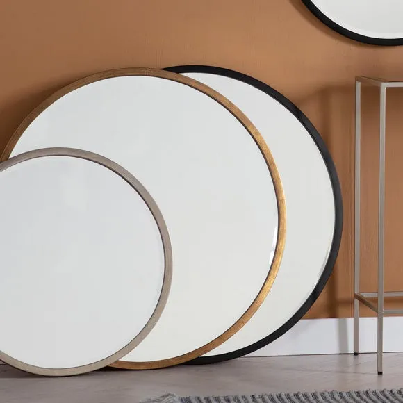 Crossland Grove Biggins Round Black Wall Mirror - 800 x 800mm, Black 2