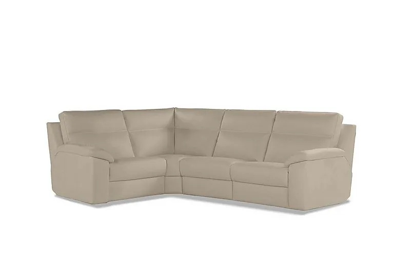Pepino Small Leather Left Hand Facing Corner Sofa - Torello Fango
