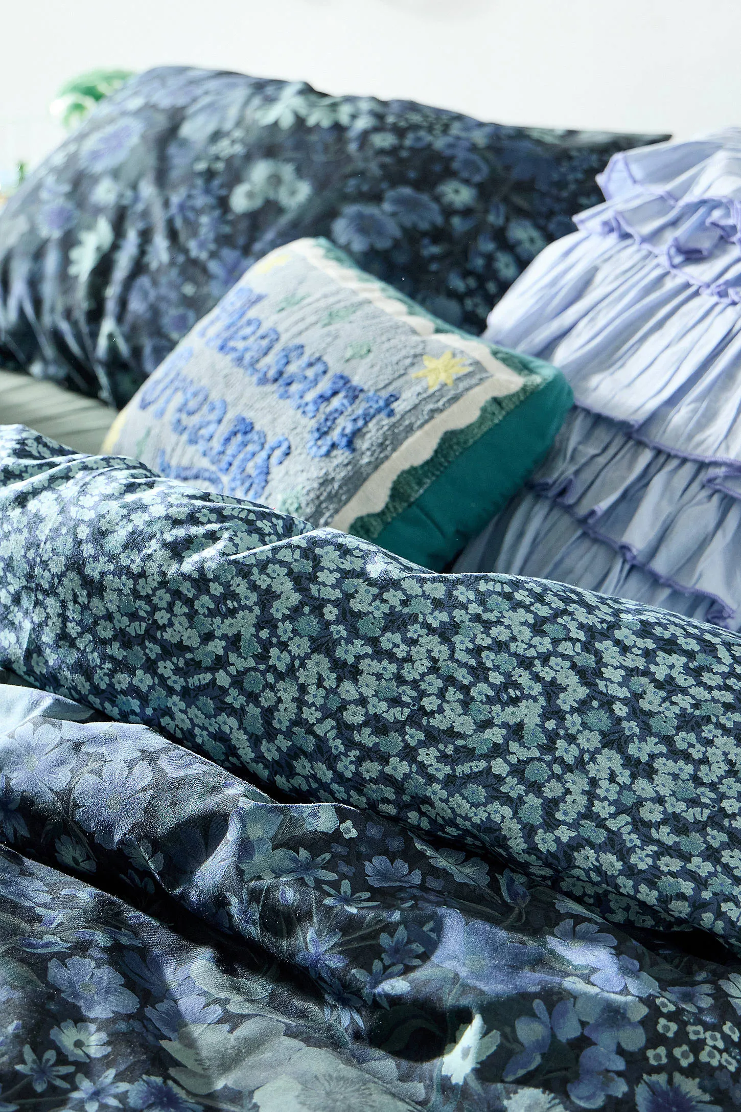 Blue Marti Floral Duvet Set - Blue Single 6