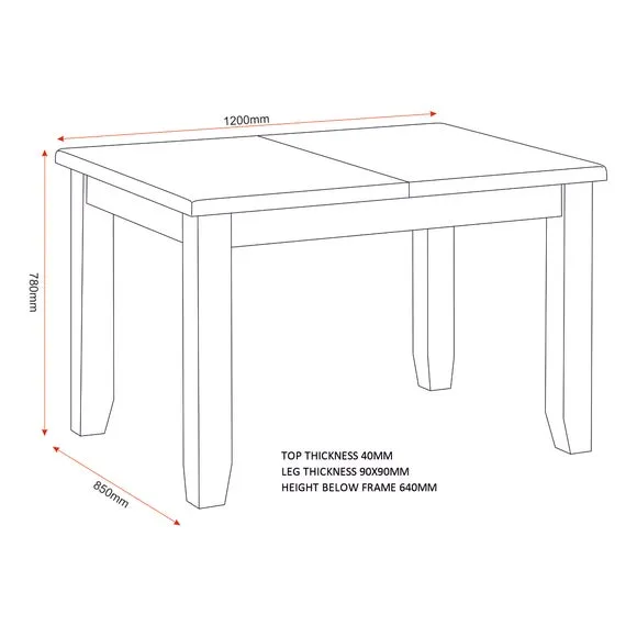 Windsor 2-4 Seater Extendable Dining Table 6