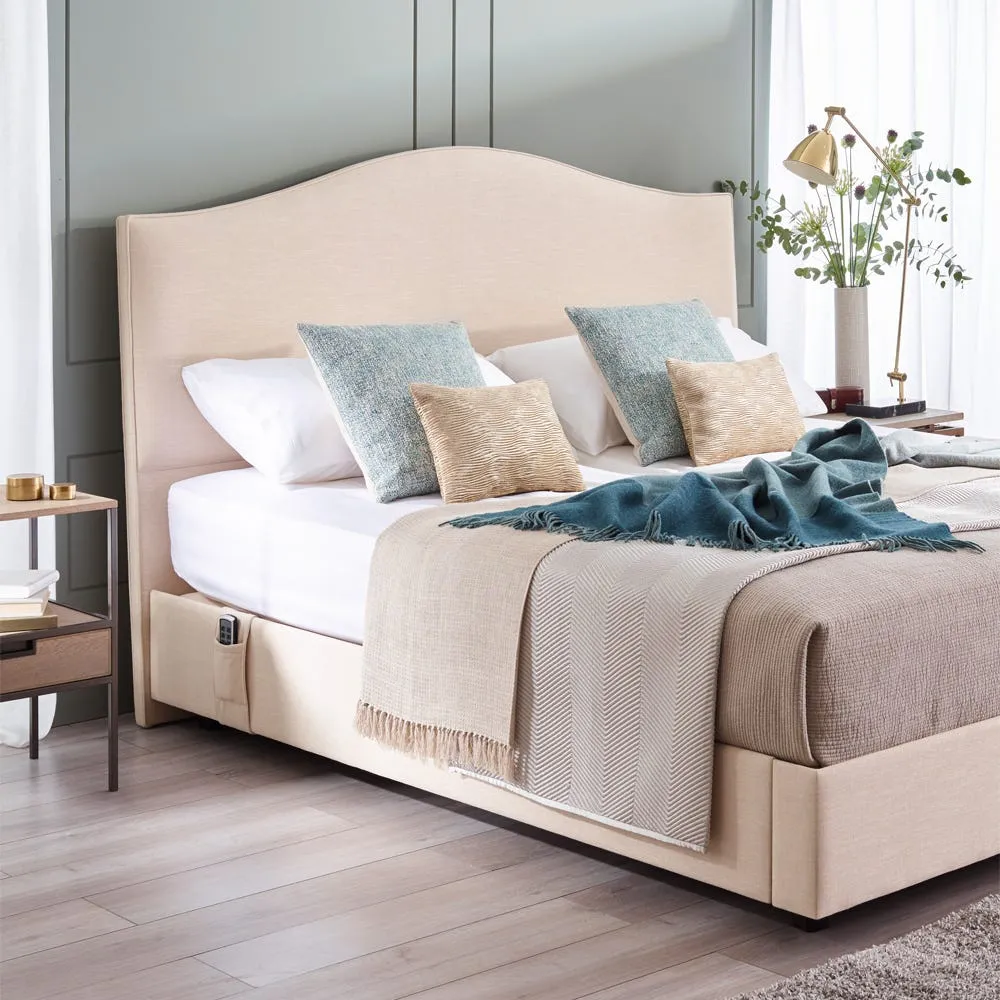 Vispring Iris Double Headboard Chain Weave Fawn 750 3