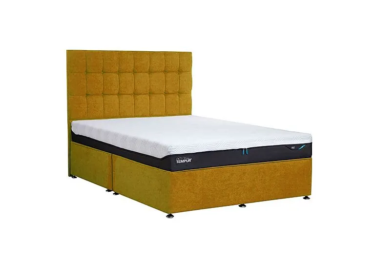 Buckingham Platform Divan Base - Double - Mustard